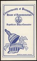 Booklet, "Commonwealth of Pennsylvania, House of Representatives, Republican Policy Committee. Kenneth E. Brandt, Chairman."