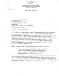 King of Prussia, Exhibits N and N-1: Prosecution Memo, Barger-Creamer Correspondence