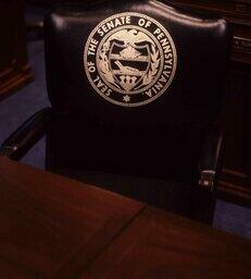 Office Photographs, Chair with the Pennsylvania Senate Seal