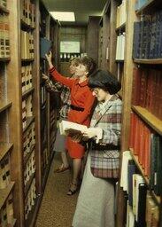 Reference Bureau, At Bookcase, Staff Workers
