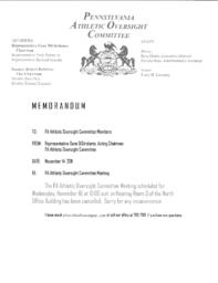 Meeting, CANCELLED, November 16, 2011