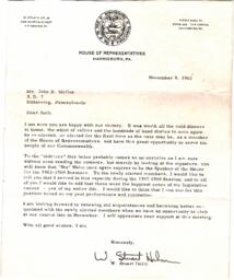 Letter from W. Stuart Helm regarding his running for Speaker of the House