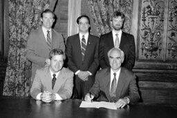 Bill Signing in Governor's Office, Guests, Members, Secretary of Commerce