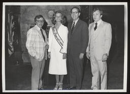 On the House floor, group photo with Miss Pennsylvania 1979 Carolyn Louise Black