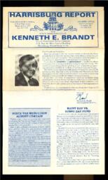 Newsletter, 1985, "Harrisburg Report from State Representative Kenneth E. Brandt."