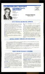 Newsletter, 1990, "Harrisburg Report from State Representative Kenneth E. Brandt."