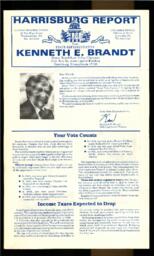 Newsletter, 1984, "Harrisburg Report from State Representative Kenneth E. Brandt."