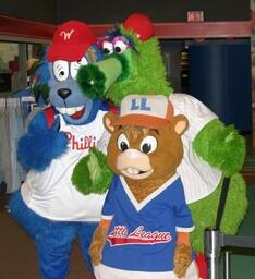 Baseball Mascots, Philly Phanatic, Williamsport Crosscutter, Little League Dugout