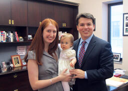 Family Visiting Capitol, Wife and Child, Office