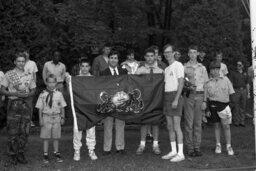 Flag Presentation to a Scout Troup, Butler County, Members, Scout Group