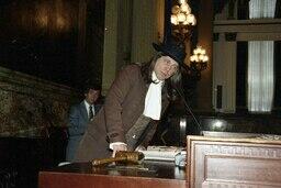 Photo Op, William Penn Address to the House, Parliamentarian, Speaker's Rostrum, Staff, William Penn (Actor)