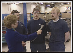 Visit to the Western Center for Technical Studies, interviewing car mechanics students