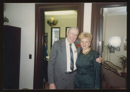Swearing-In day in his Harrisburg office with a staff member, January 1989