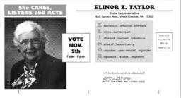 Papers of Elinor Z. Taylor, 1977-2006