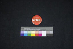 Campaign Pin, I Support McCue