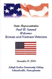Korean and Vietnam Veterans Recognition Ceremony Program and Press, November 11, 2006
